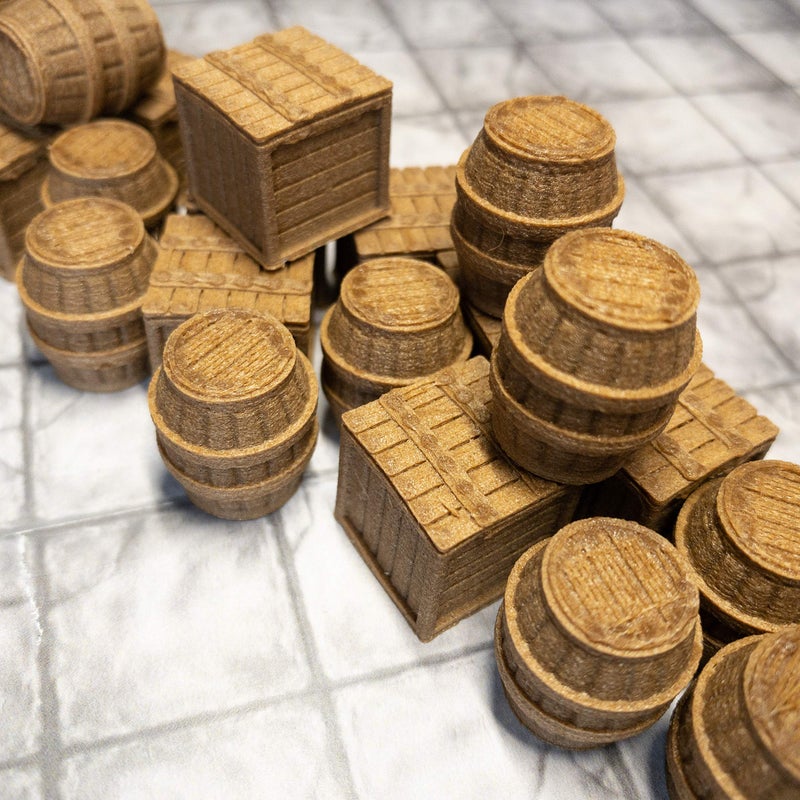 Extruded Gaming Oak Crates and Barrels - Image 3